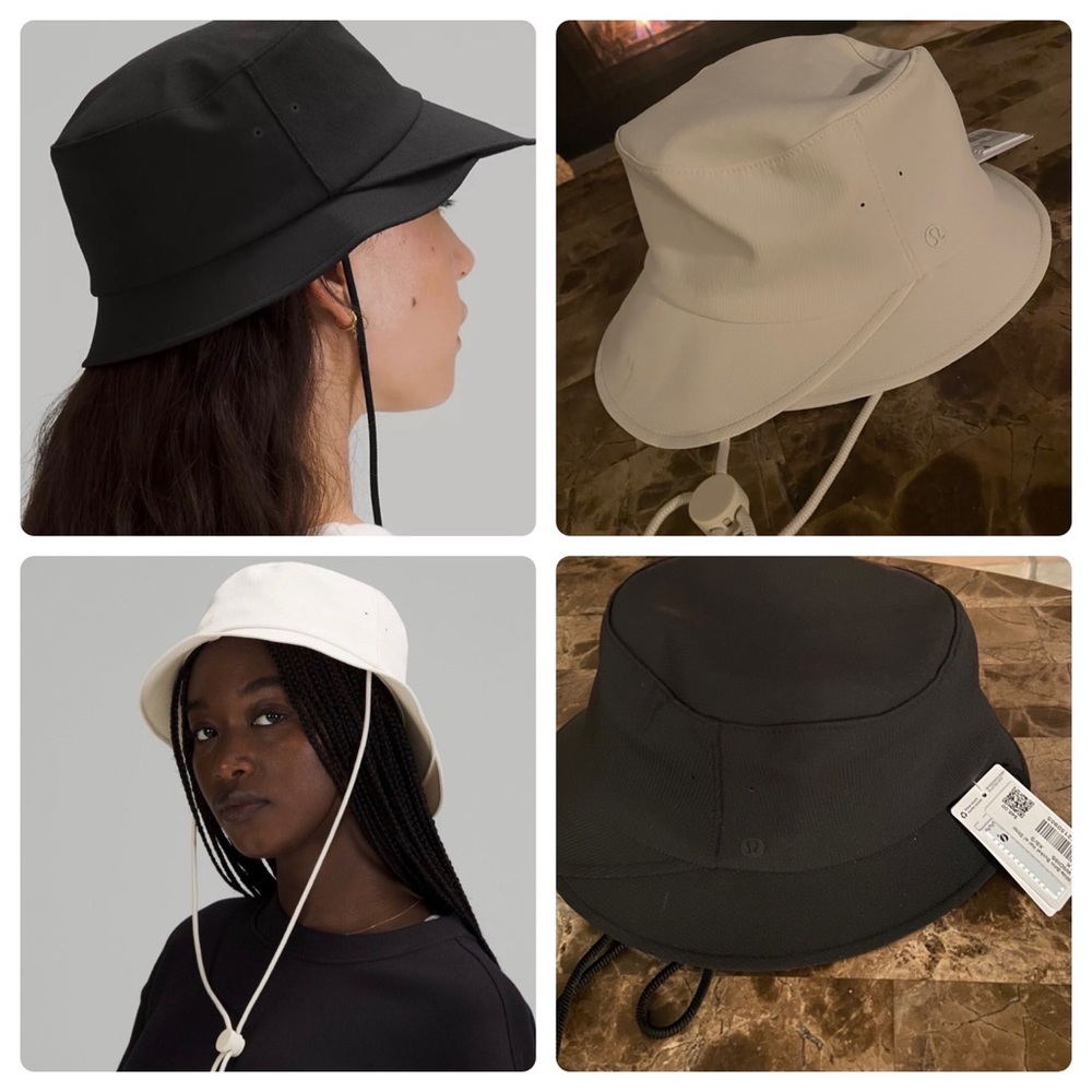 NWT (Two) Lululemon Bucket Hats lot Black & White XS/S  Great stuffer idea!